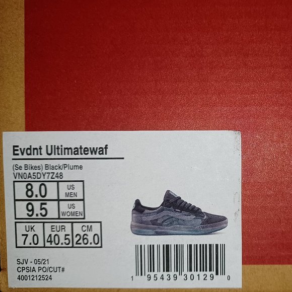 Vans Men\'s 8/Women\'s 9.5  EVDNT UltimateWaffle SE Bikes Black/Plume VN0A… main image 12